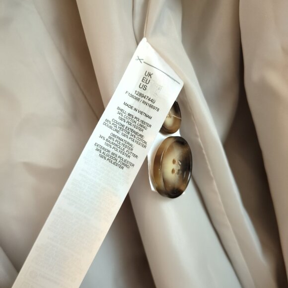 NWT Miss Selfridge Premium Maxi Trench Coat in Beige Women's 12 UK 16 - Picture 7 of 8